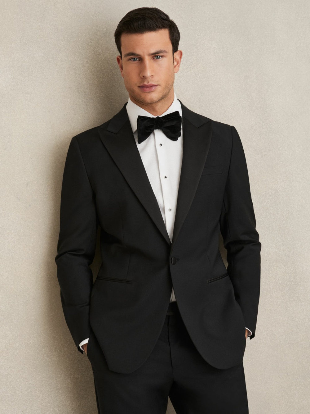 Men Slim Fit Cotton Double-Cuff Dinner Shirt Regular-Fit in White