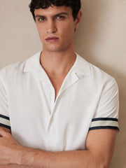 Men | Ché Stripe-Cuff Shirt in White