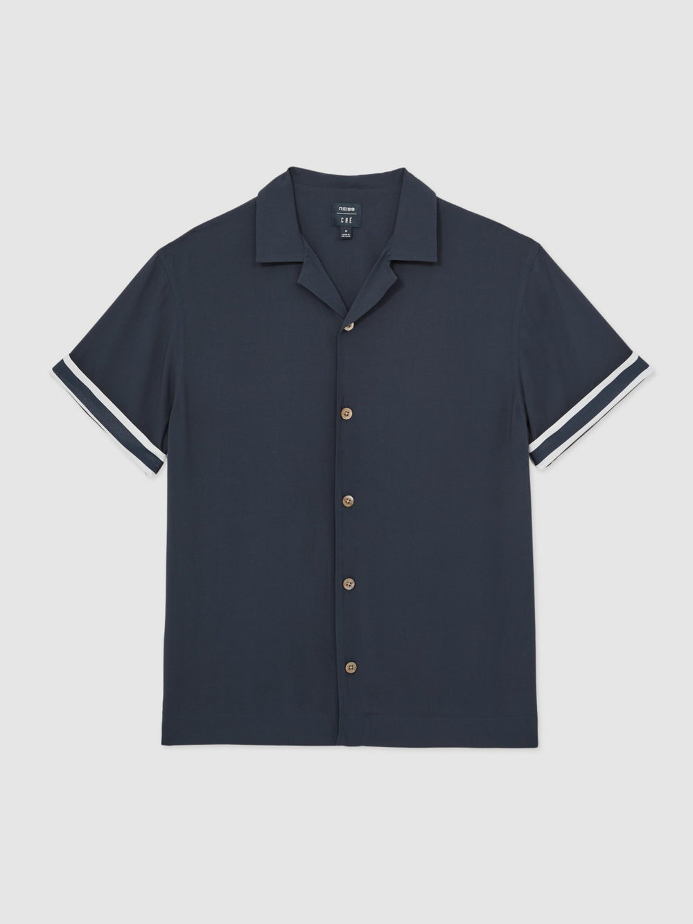 Men | Ché Stripe-Cuff Shirt in Navy