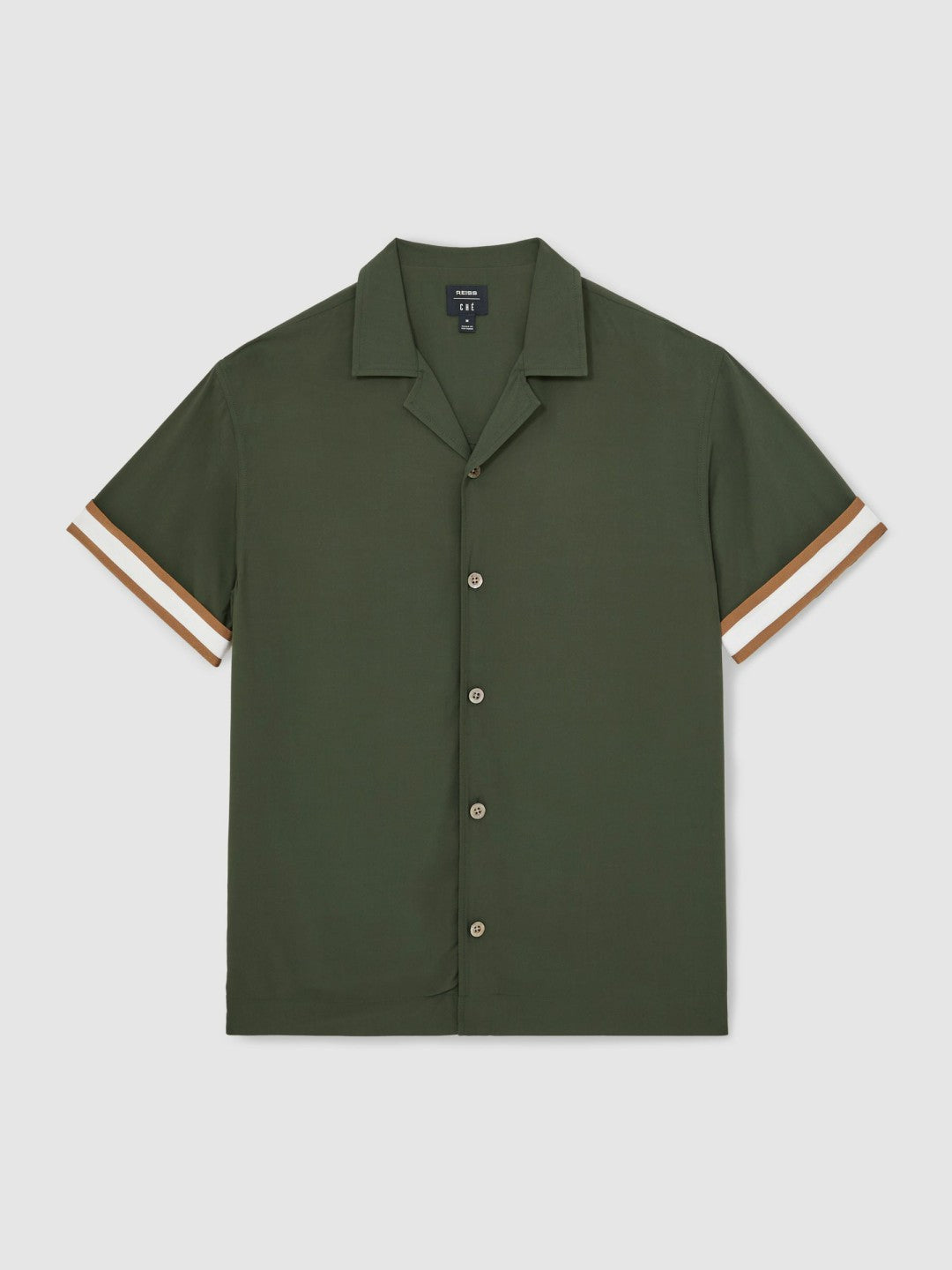 Men | Ché Stripe-Cuff Shirt in Pine Green