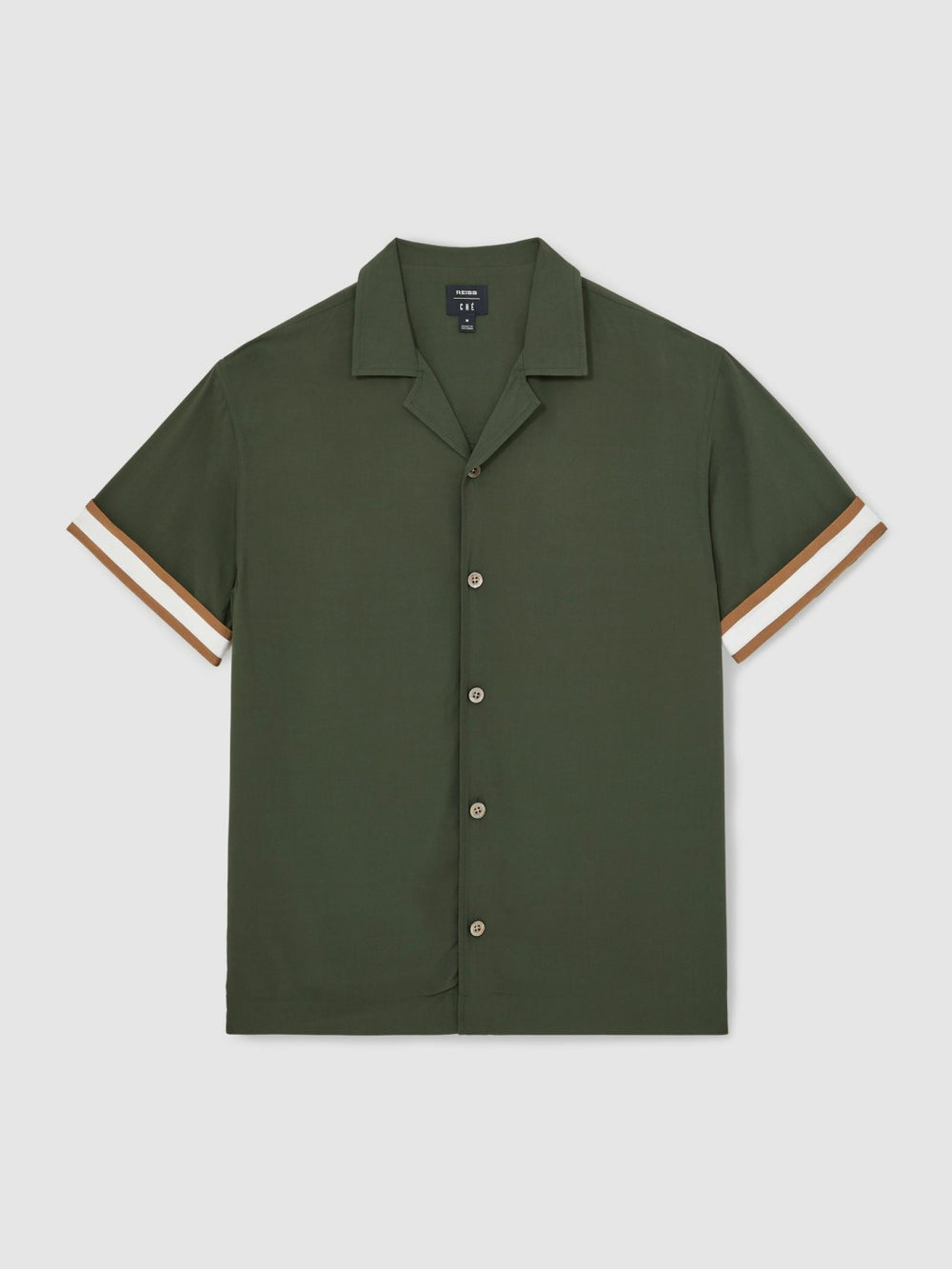 Men | Ché Stripe-Cuff Shirt in Pine Green