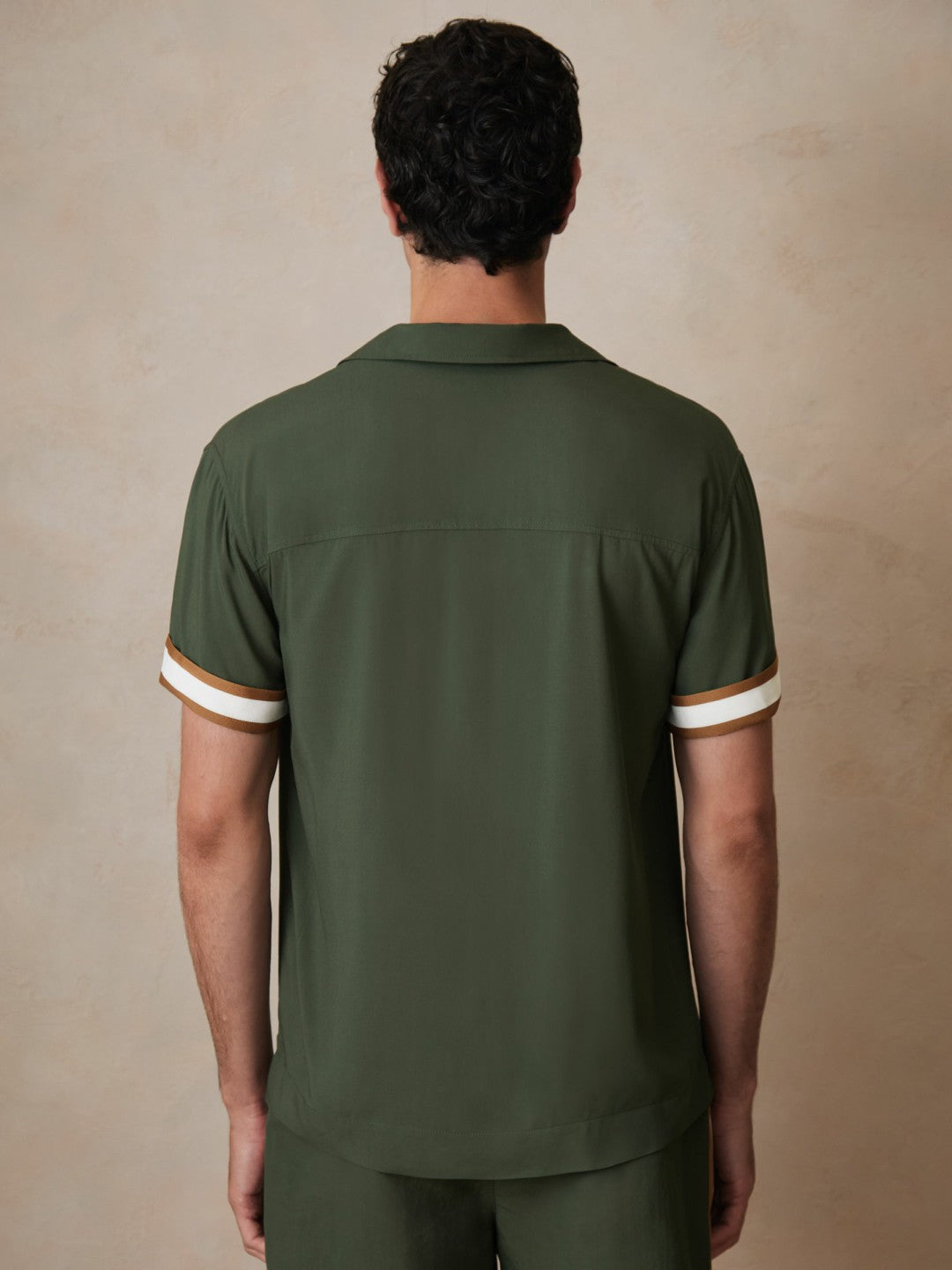 Men | Ché Stripe-Cuff Shirt in Pine Green