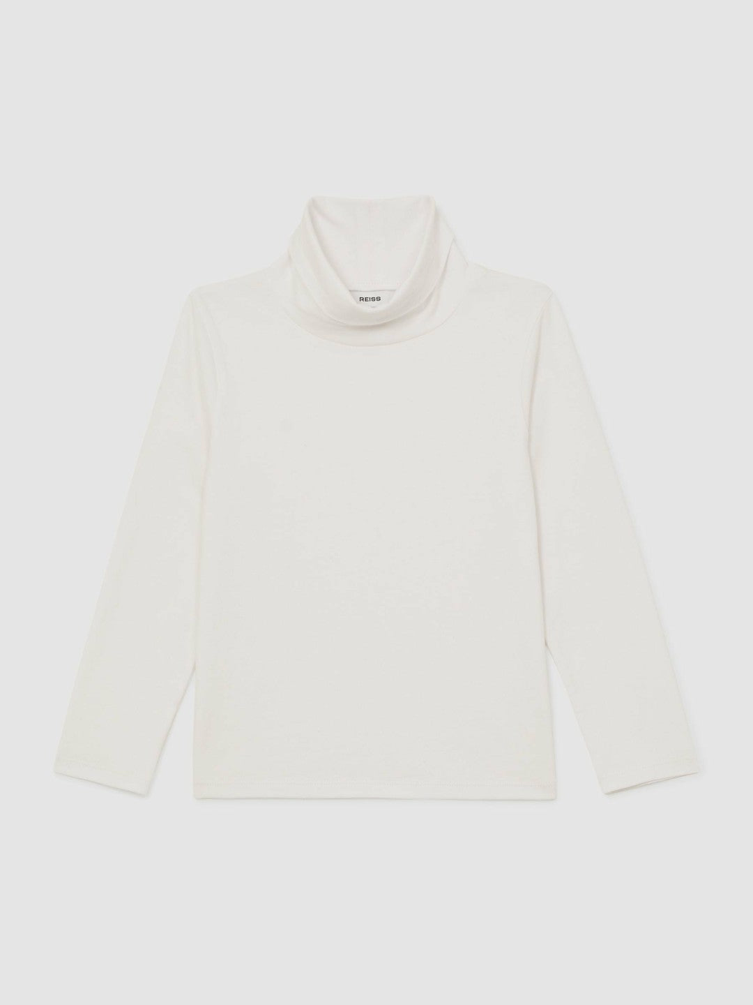 Children & Baby 3-9 yrs Cotton-Jersey Roll-Neck Top with Stretch in Ivory
