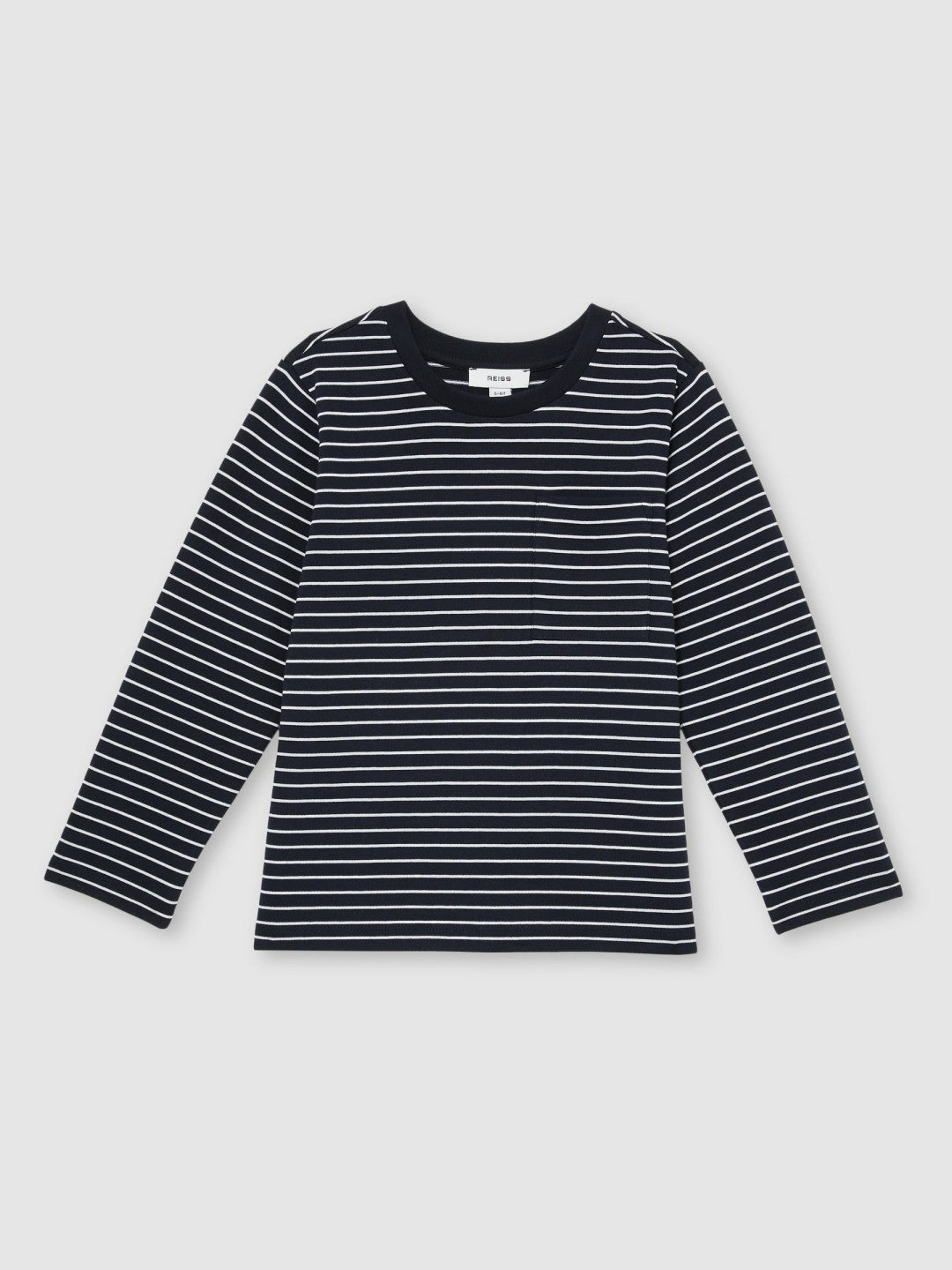 Children & Baby 13-14 yrs Stretch-Cotton Stripe T-Shirt in Navy/White