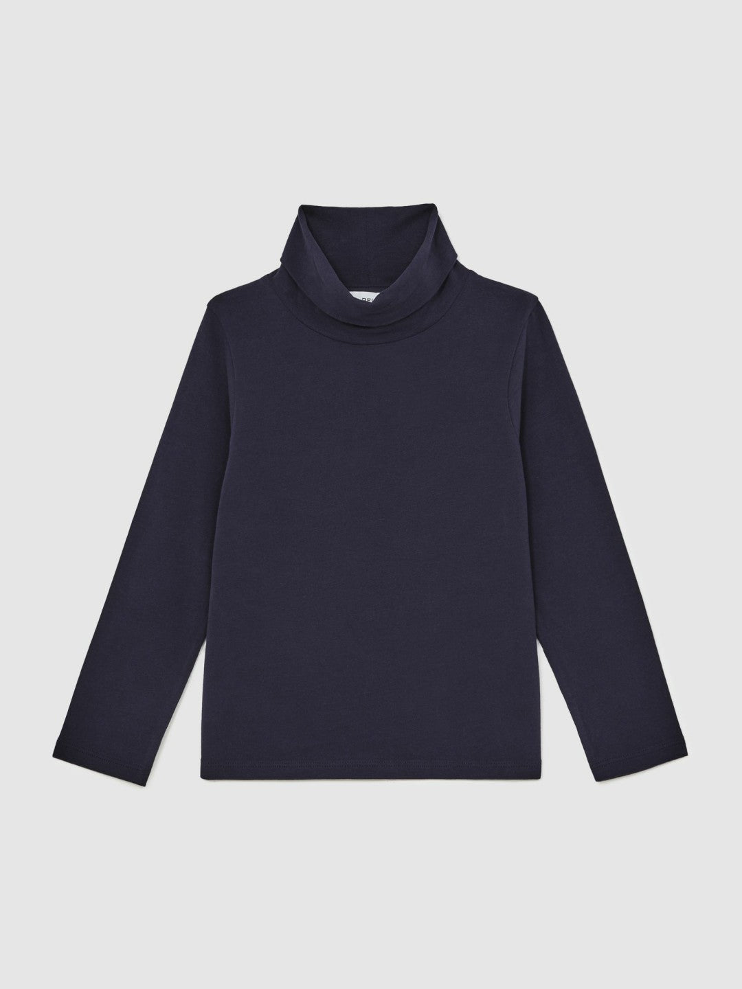 Children & Baby 9-13 yrs Cotton-Jersey Roll-Neck Top with Stretch in Navy