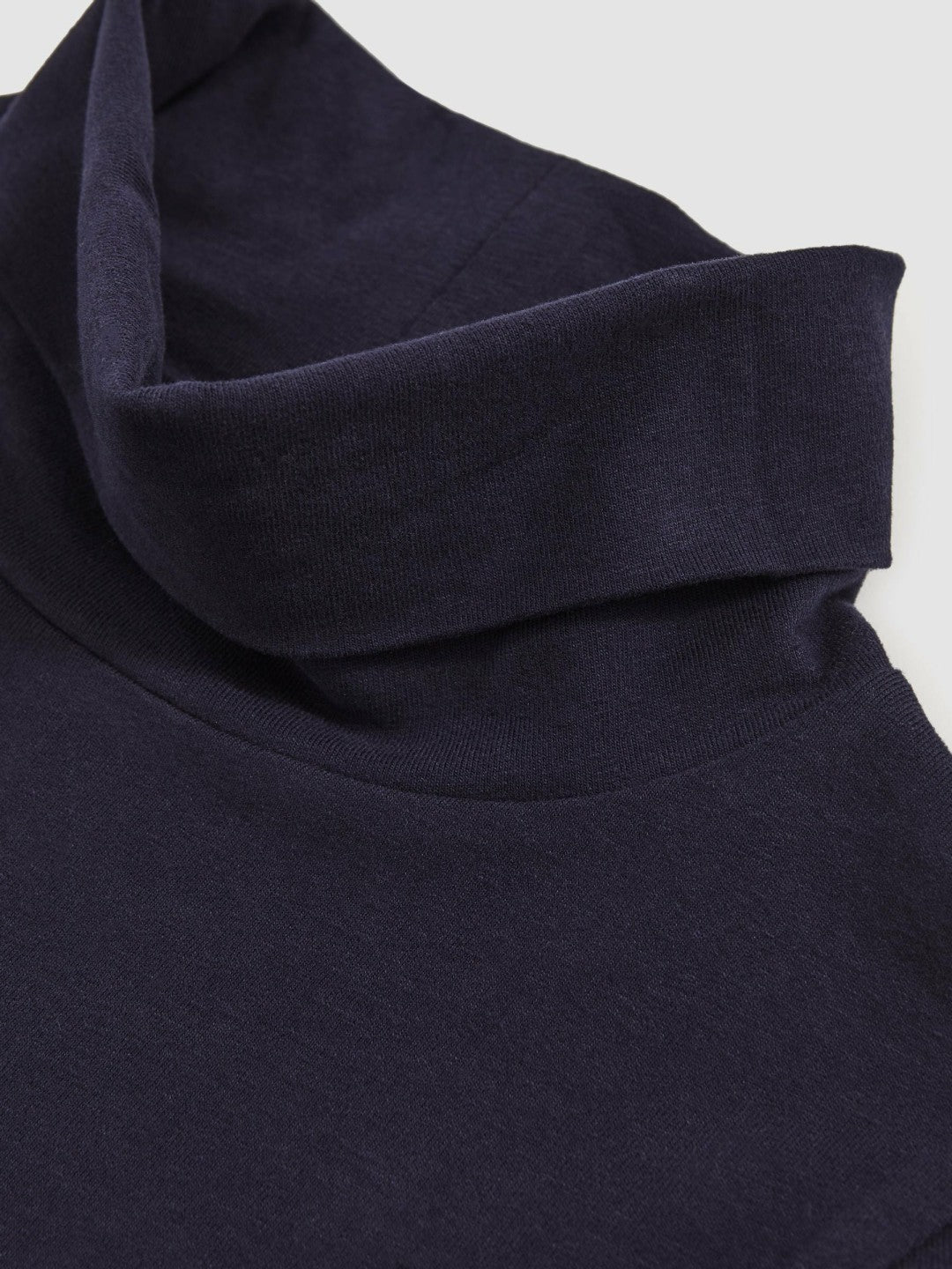 Children & Baby 9-13 yrs Cotton-Jersey Roll-Neck Top with Stretch in Navy