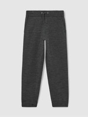 Children & Baby 13-14 yrs Merino Wool Cuffed Joggers in Derby Grey Melange