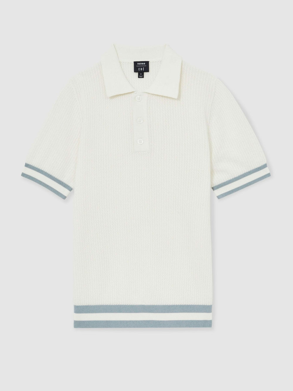 Men | Ché Cotton Knit Polo Shirt in White