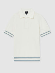 Men | Ché Cotton Knit Polo Shirt in White