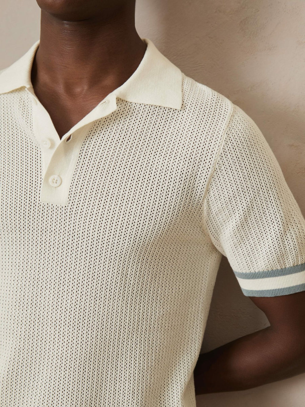 Men | Ché Cotton Knit Polo Shirt in White