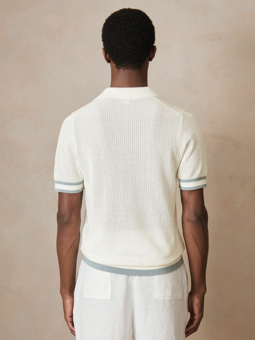 Men | Ché Cotton Knit Polo Shirt in White