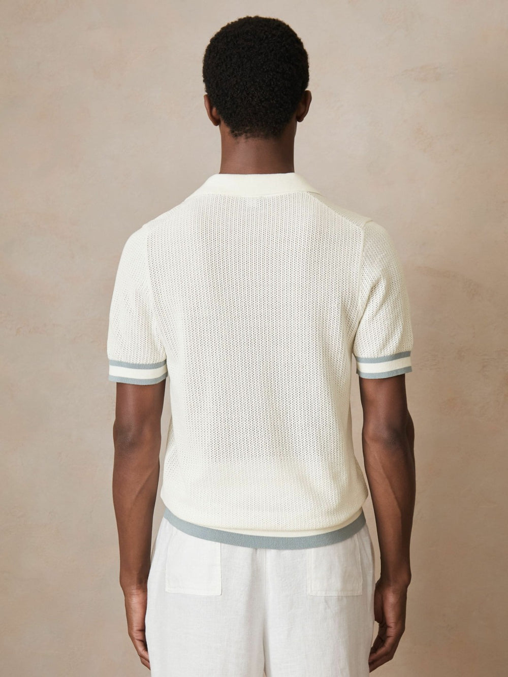 Men | Ché Cotton Knit Polo Shirt in White