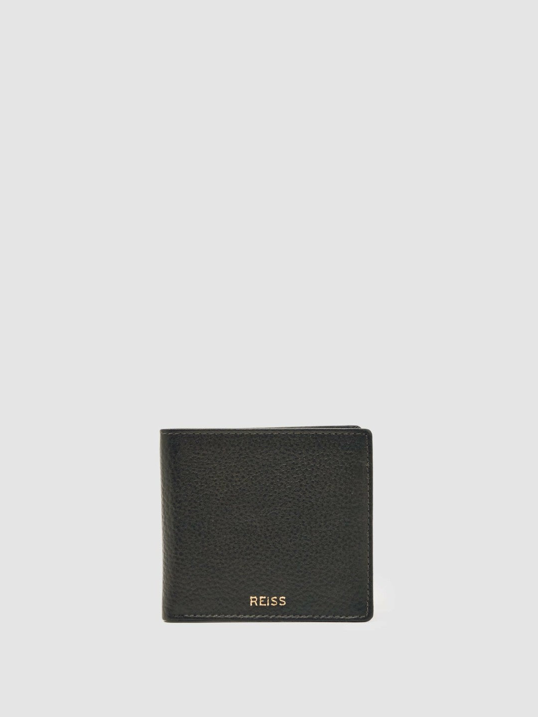 Men Grained Leather Wallet in Chocolate