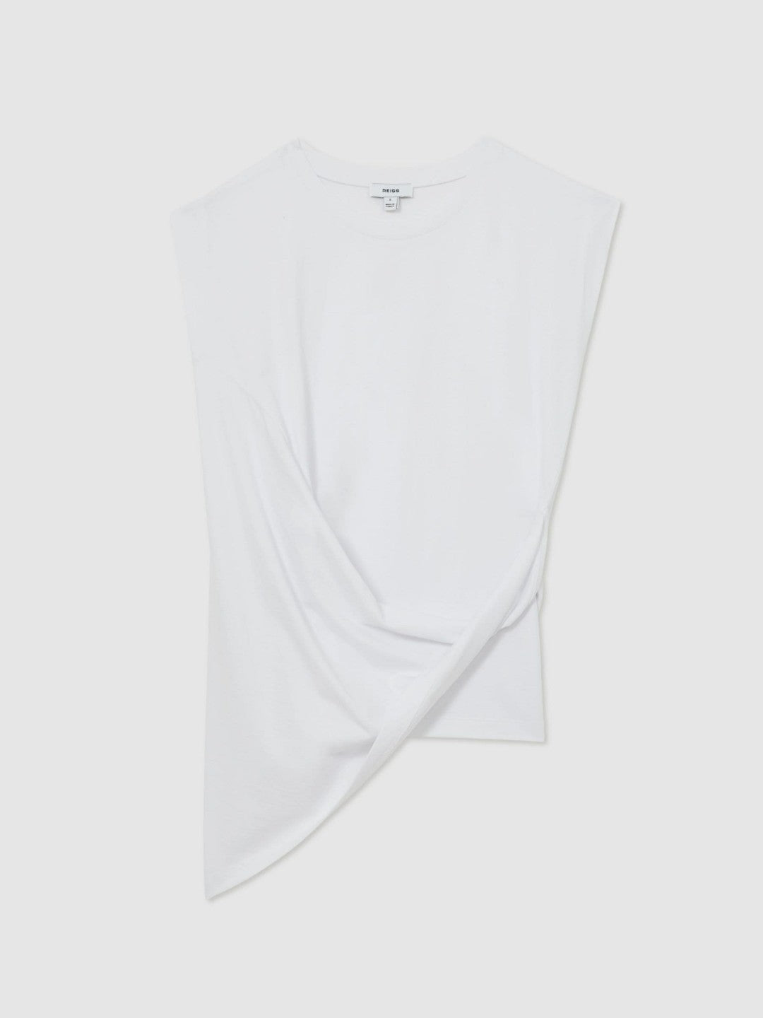 Women Cotton Drape T-Shirt in White