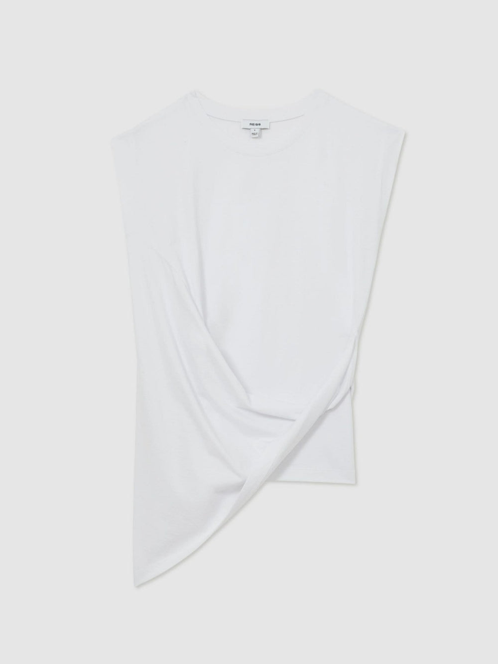Women Cotton Drape T-Shirt in White