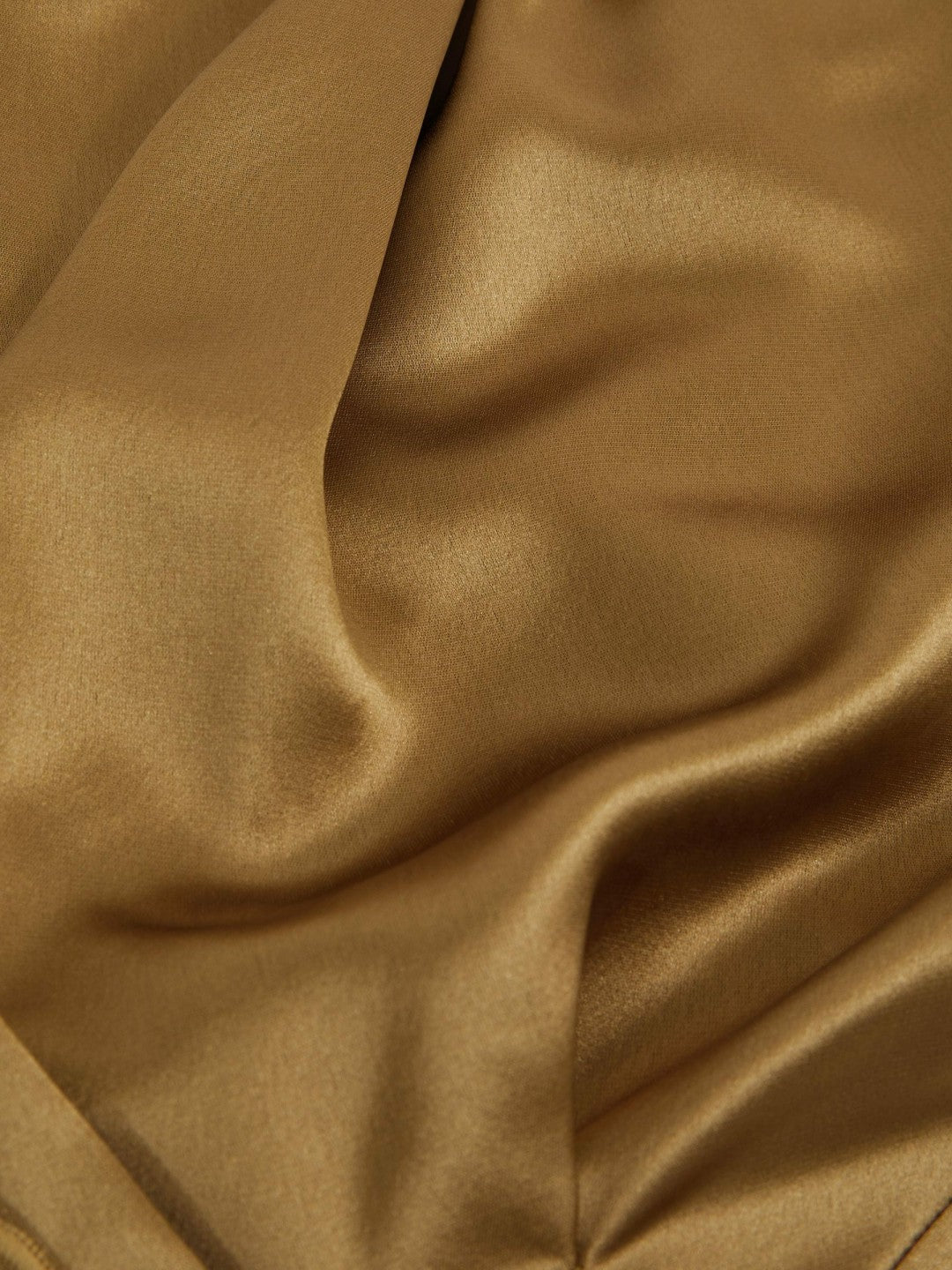 Women Acler Draped Satin Midi Dress in Gold Moss
