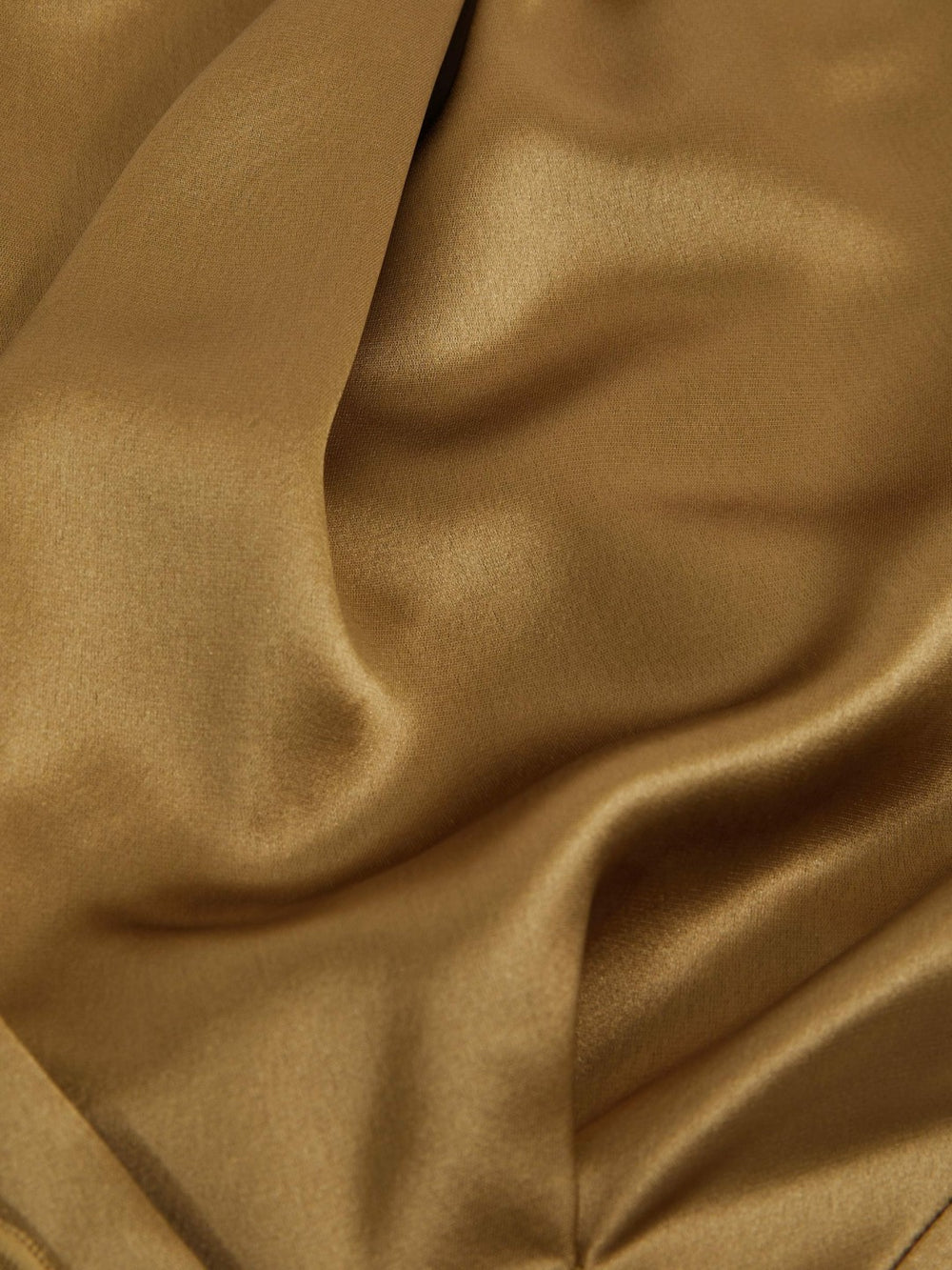 Women Acler Draped Satin Midi Dress in Gold Moss