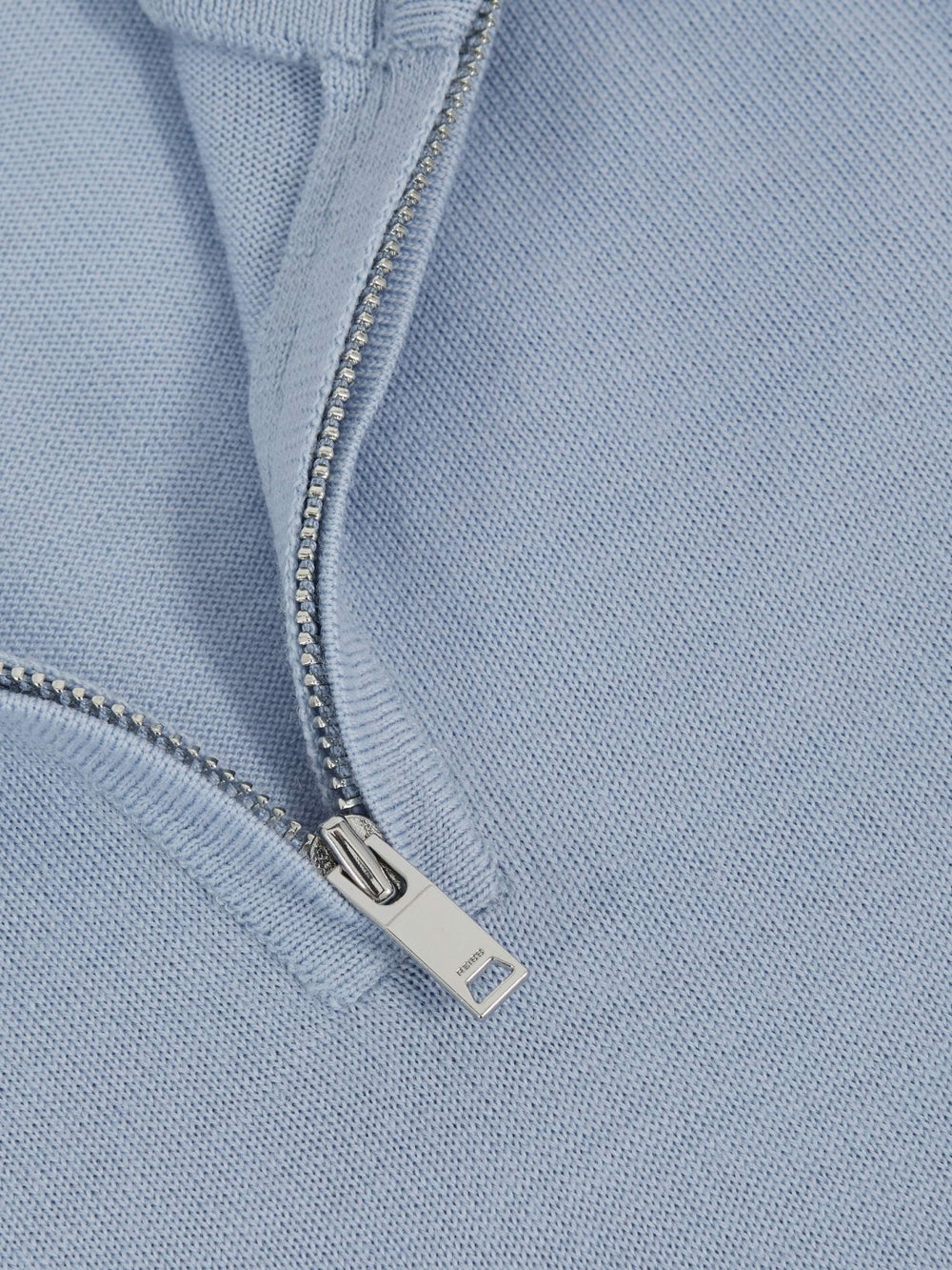 Children & Baby 13-14 yrs Merino Wool Half-Zip Funnel Neck Jumper in Soft Blue Melange