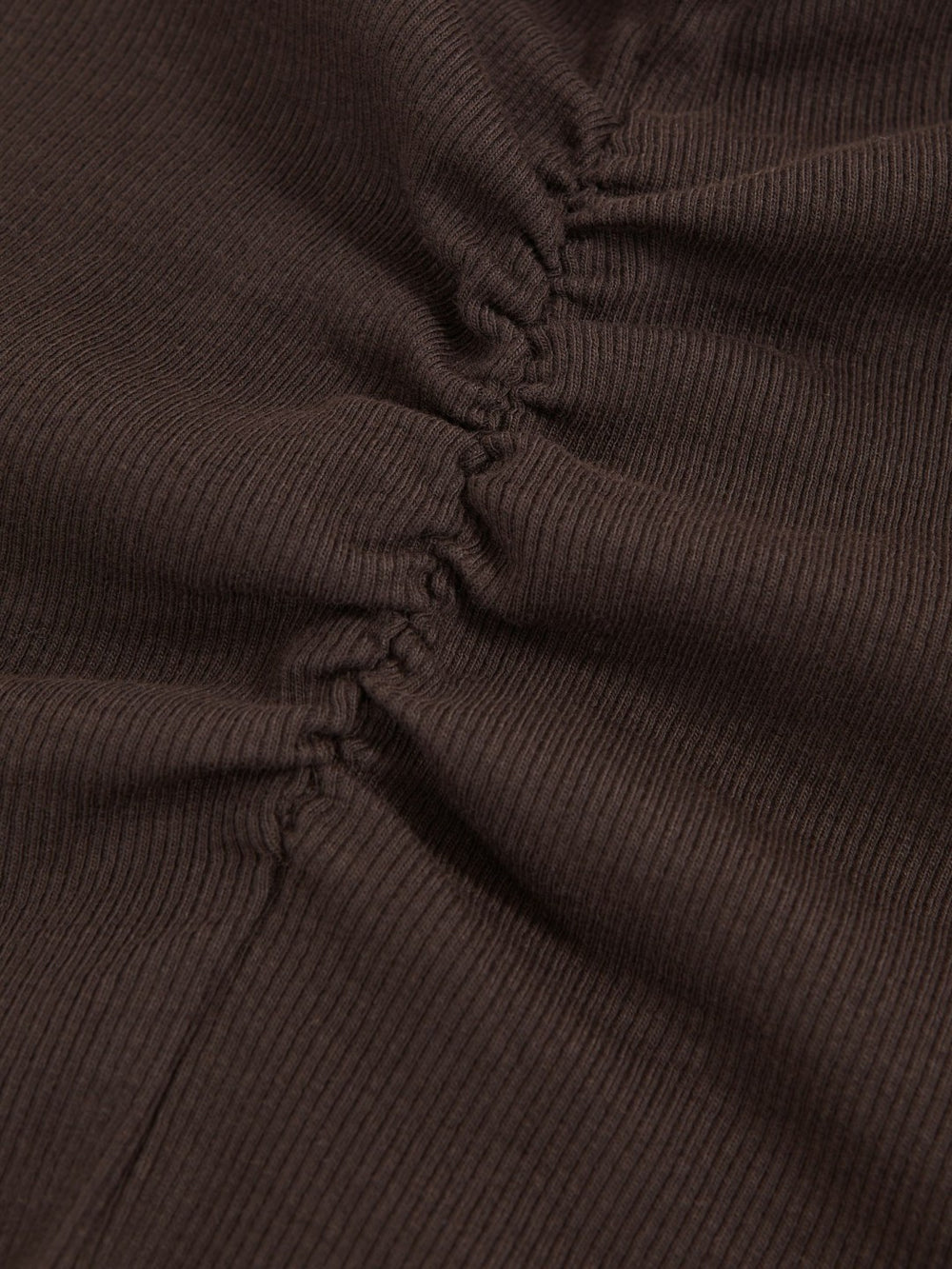 Children & Baby 13-14 yrs Cotton Ruched Long-Sleeve T-Shirt with Stretch in Chocolate