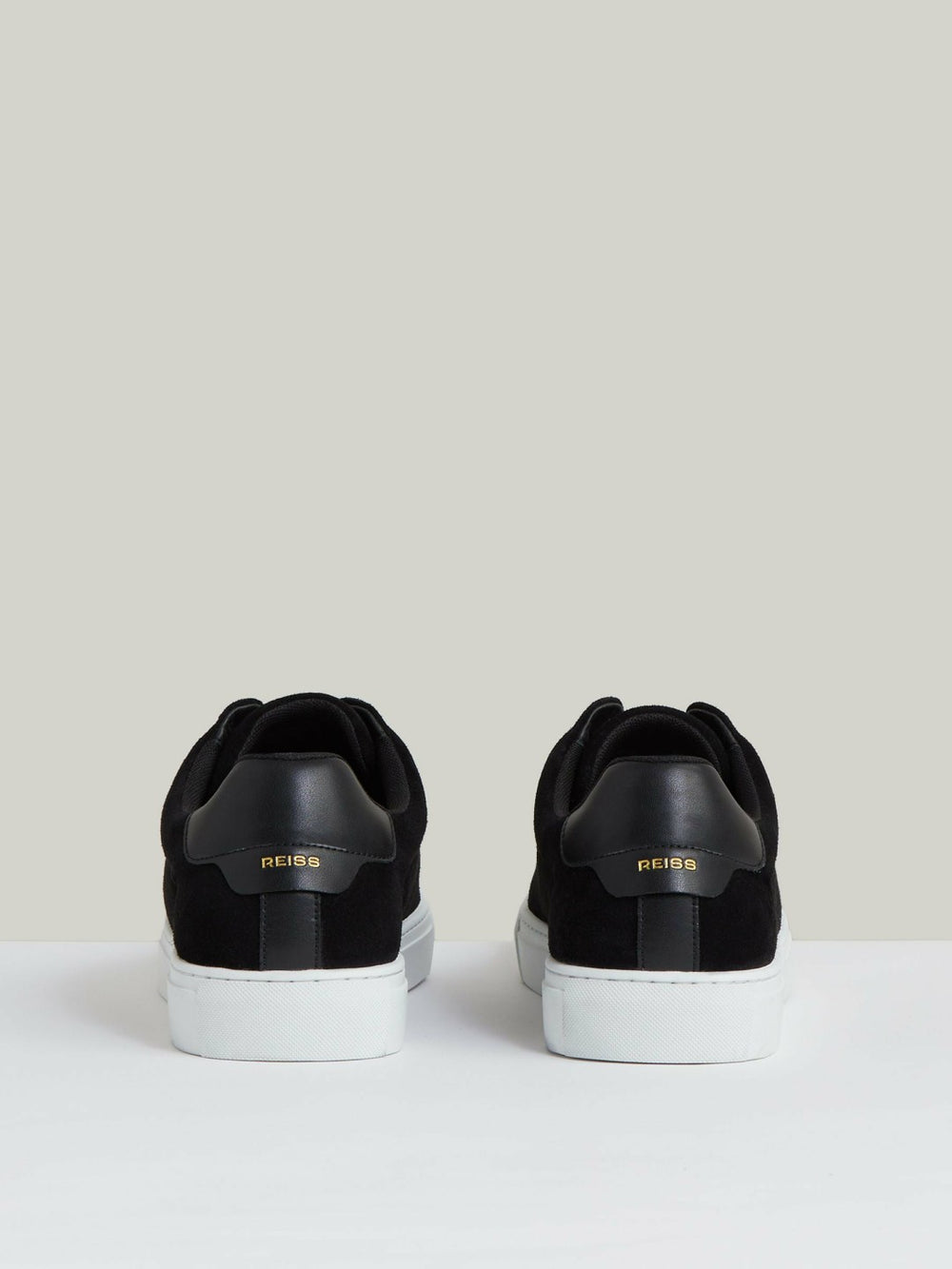 Men Suede Slip-On Elasticated Trainers in Black