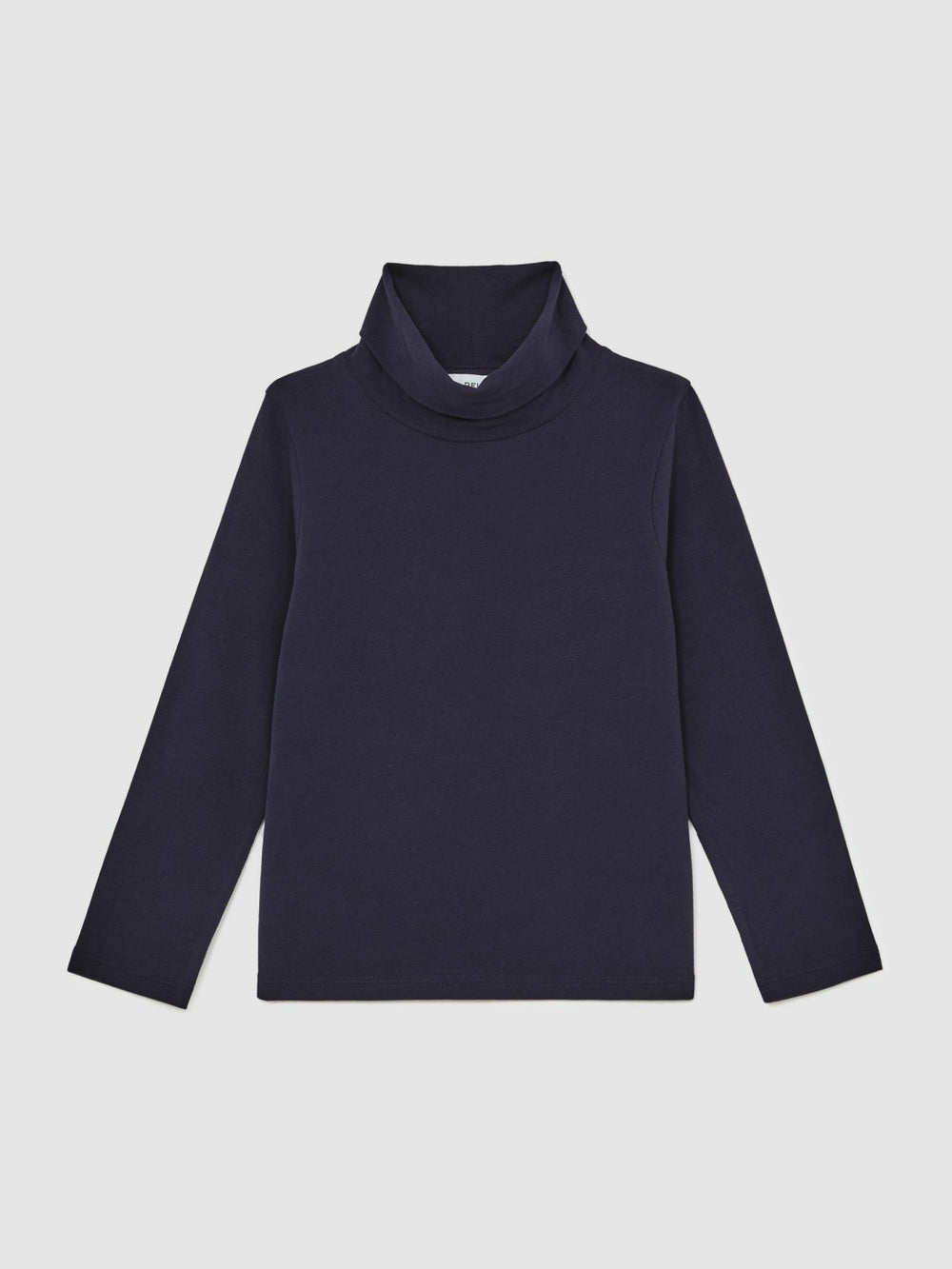 Children & Baby 13-14 yrs Cotton-Jersey Roll-Neck Top with Stretch in Navy