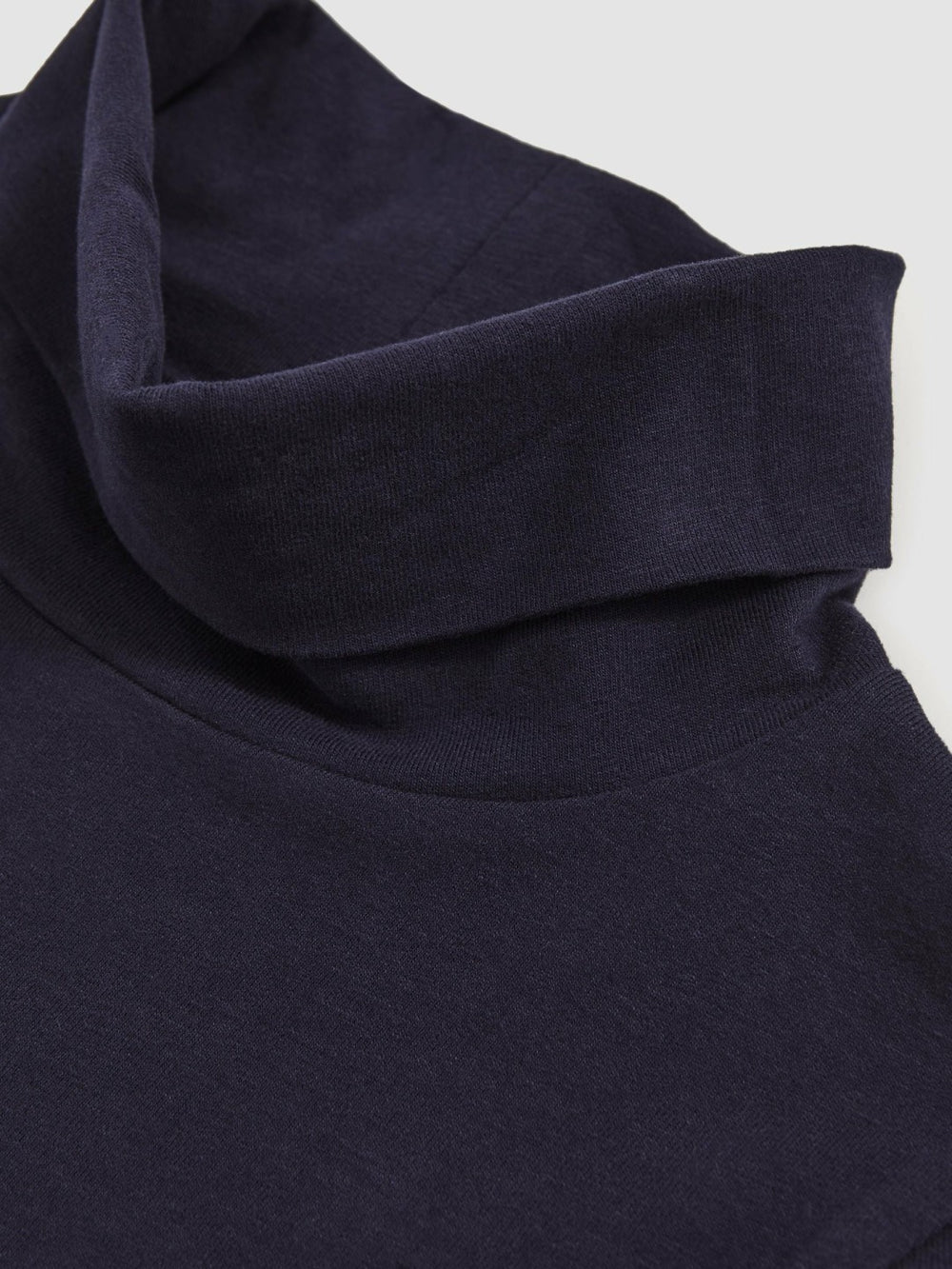 Children & Baby 13-14 yrs Cotton-Jersey Roll-Neck Top with Stretch in Navy
