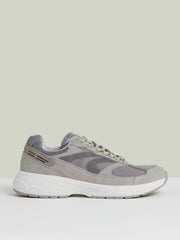 Men Panelled Running Trainers in Grey