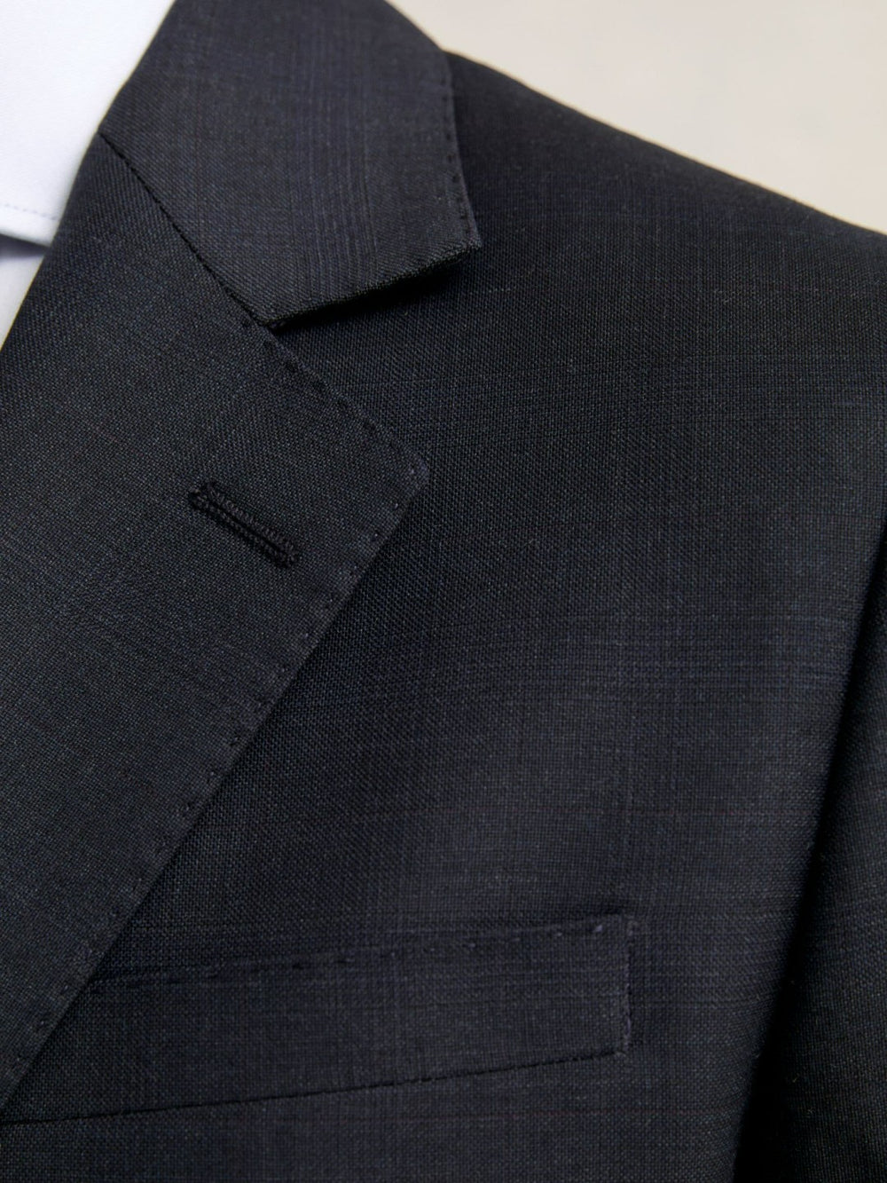 Men Slim-Fit Wool Single Breasted Check Suit Blazer in Navy