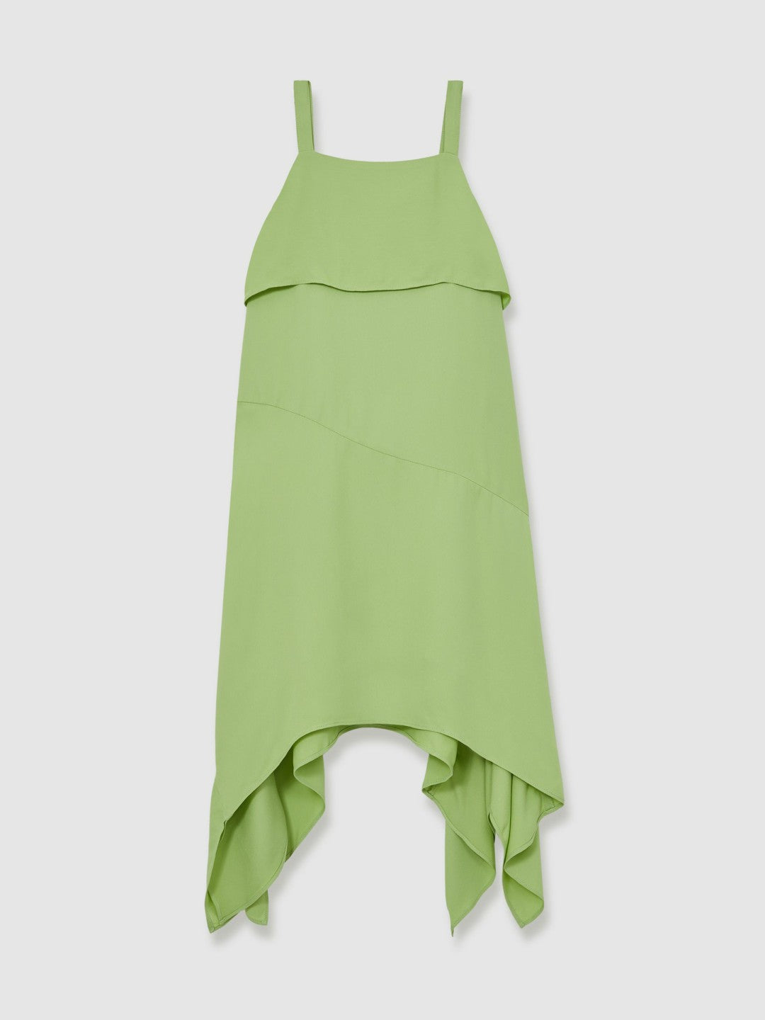 Children & Baby 4-9 yrs Handkerchief-Hem Sleeveless Dress in Green