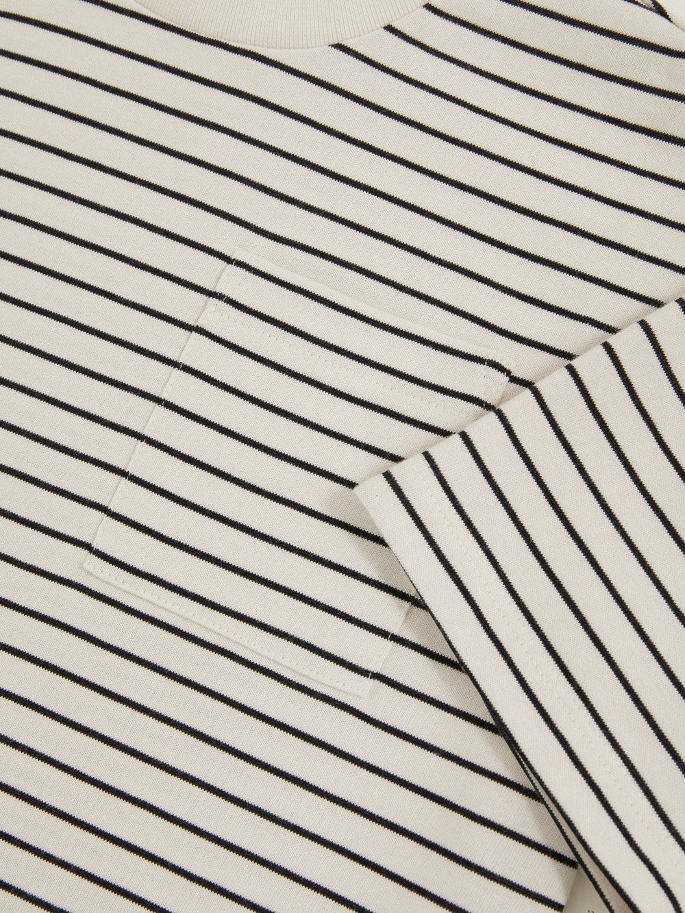 Children & Baby 13-14 yrs Cotton-Blend Stripe T-Shirt in White/Navy