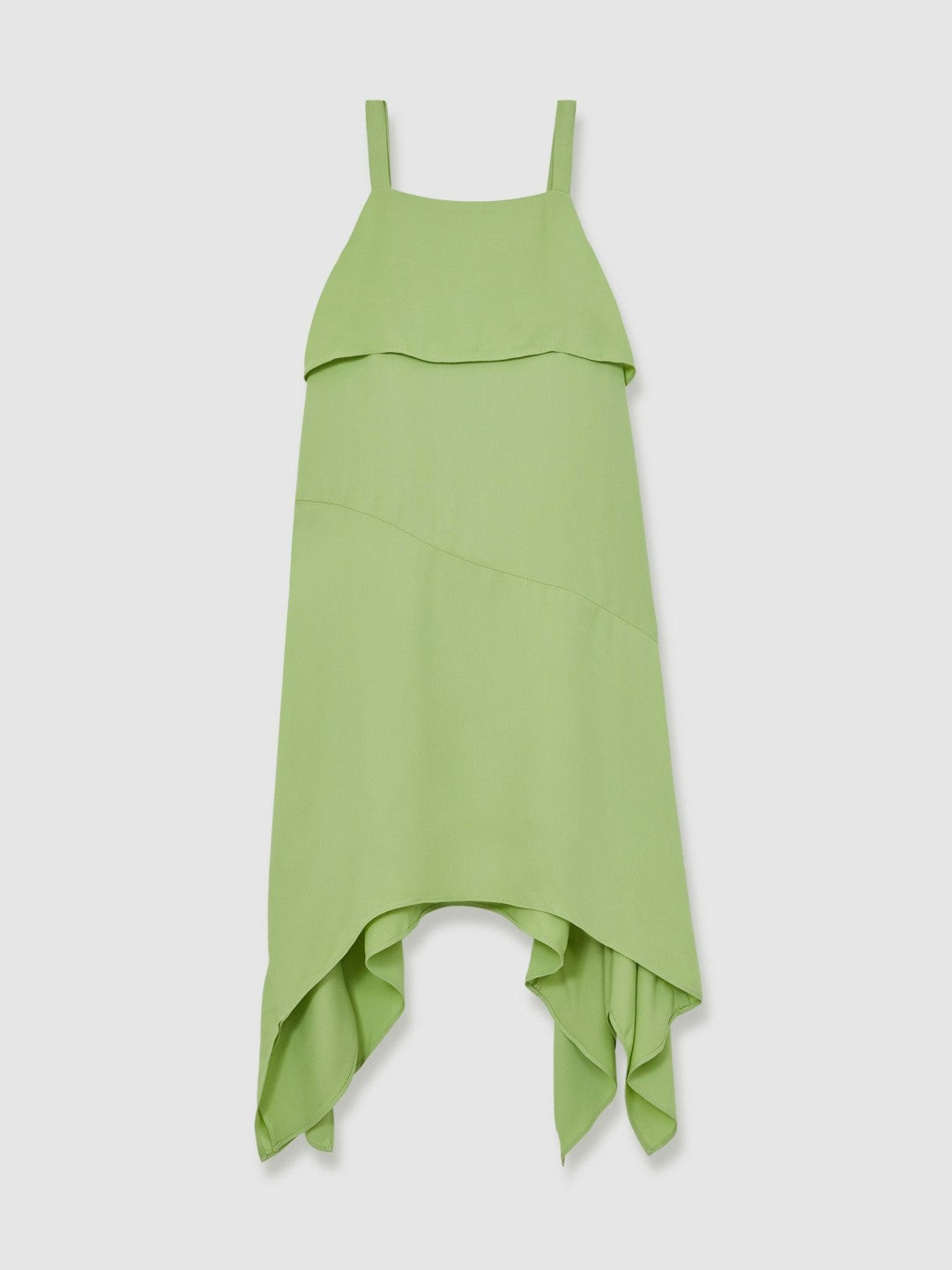 Children & Baby 13-14 yrs Handkerchief-Hem Sleeveless Dress in Green