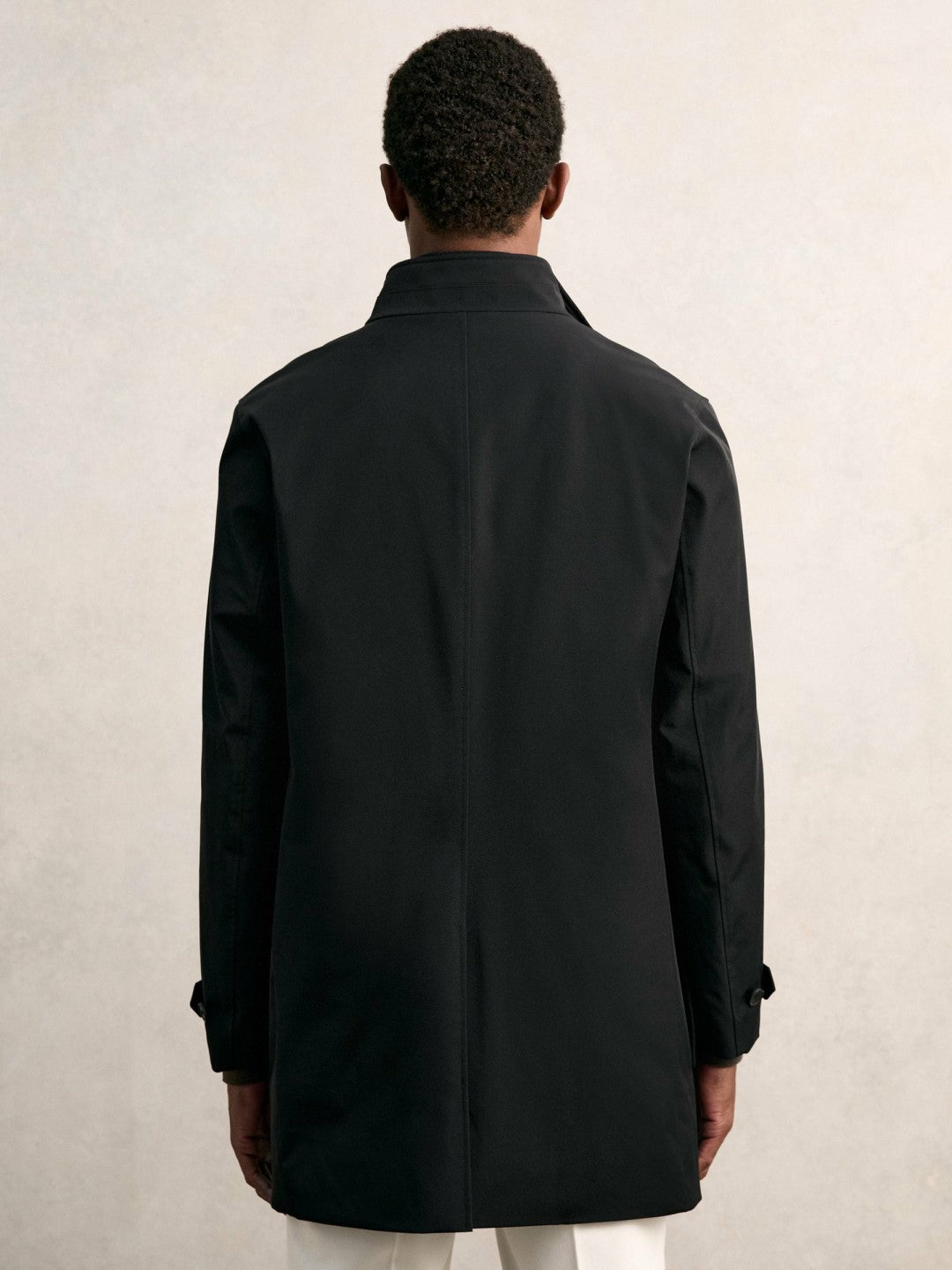 Men Hybrid Removable-Gilet Overcoat in Black