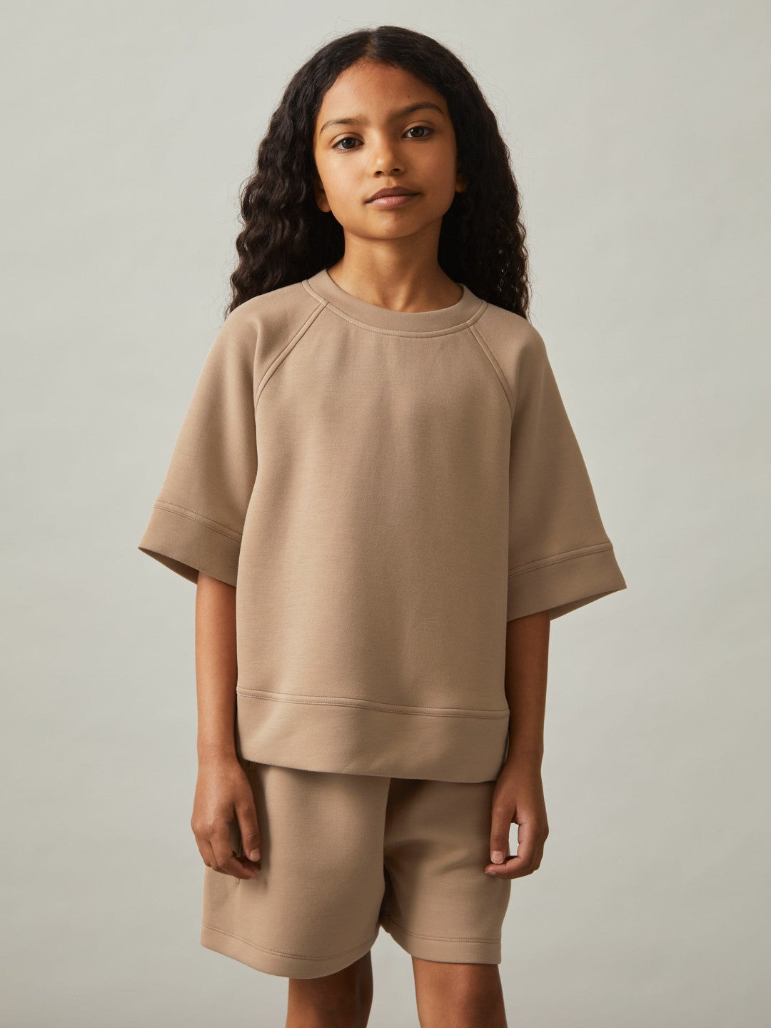 Children & Baby 9-13 yrs Modal-Blend Sweatshirt And Shorts Set in Mink