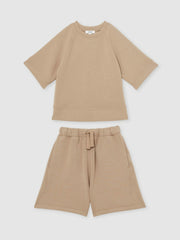 Children & Baby 3-9 yrs Modal-Blend Sweatshirt And Shorts Set in Mink