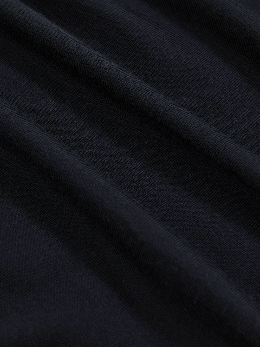 Men Merino Wool Crew Neck Jumper in Midnight Navy