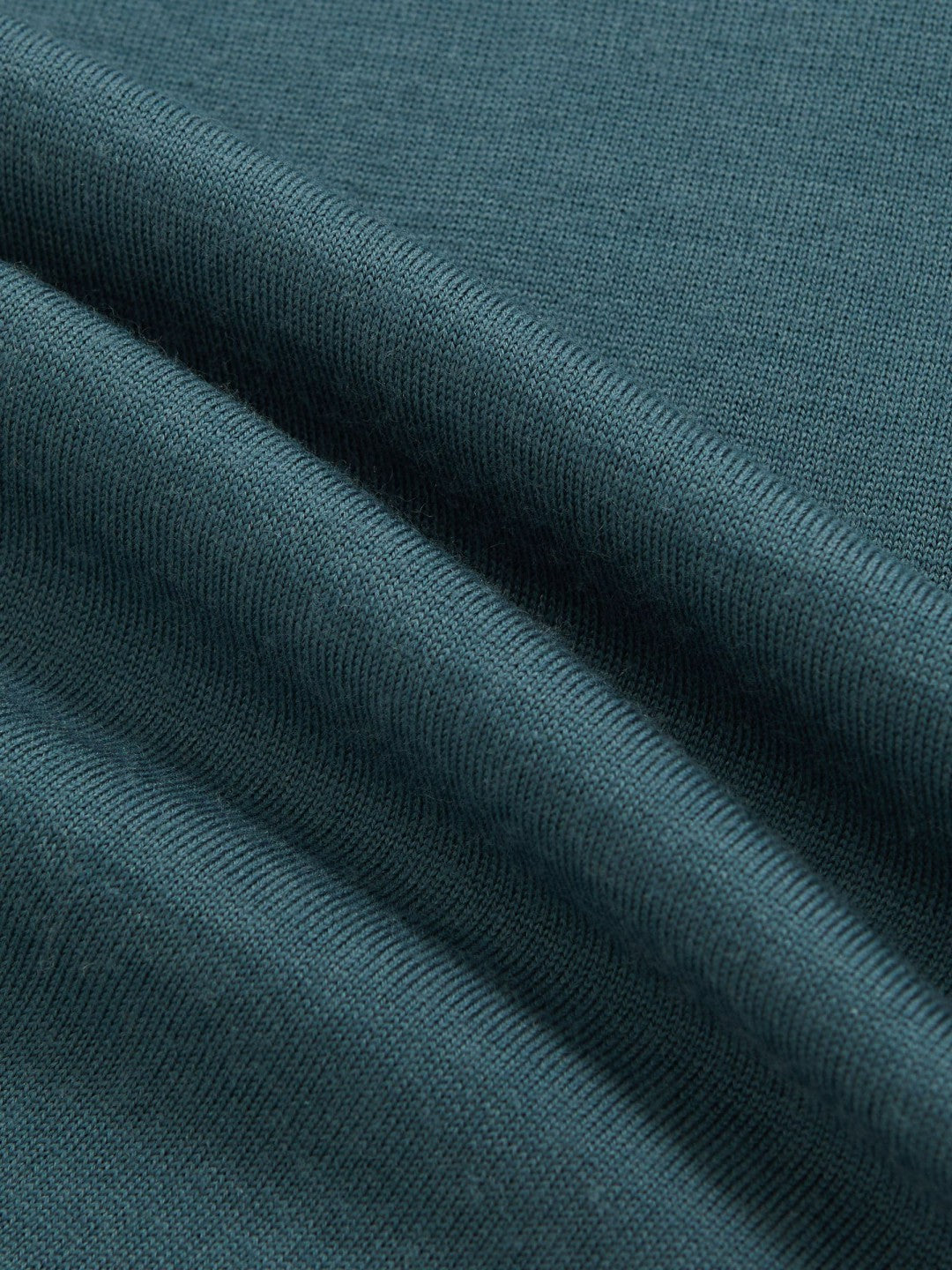 Men Merino Wool Half Zip Jumper in Orion Blue