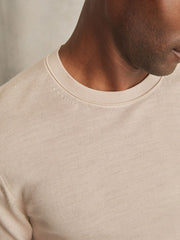 Men Merino-Wool Crew-Neck Jumper in Beige