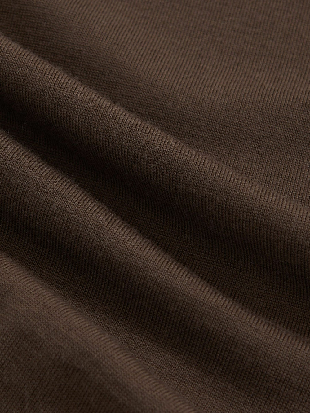 Men Merino Wool Half-Zip Jumper in Chocolate Brown