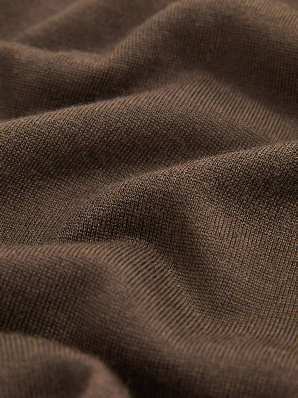 Men Merino-Wool Crew-Neck Jumper in Chocolate Brown