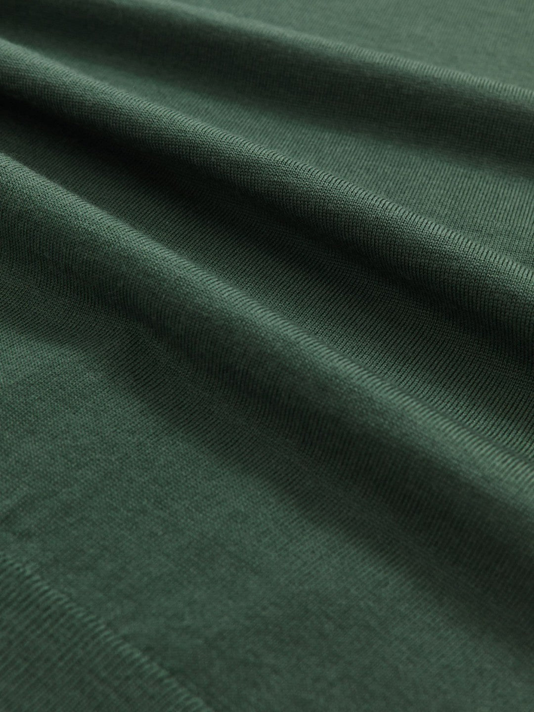 Men Merino-Wool Crew-Neck Jumper in Kale Green