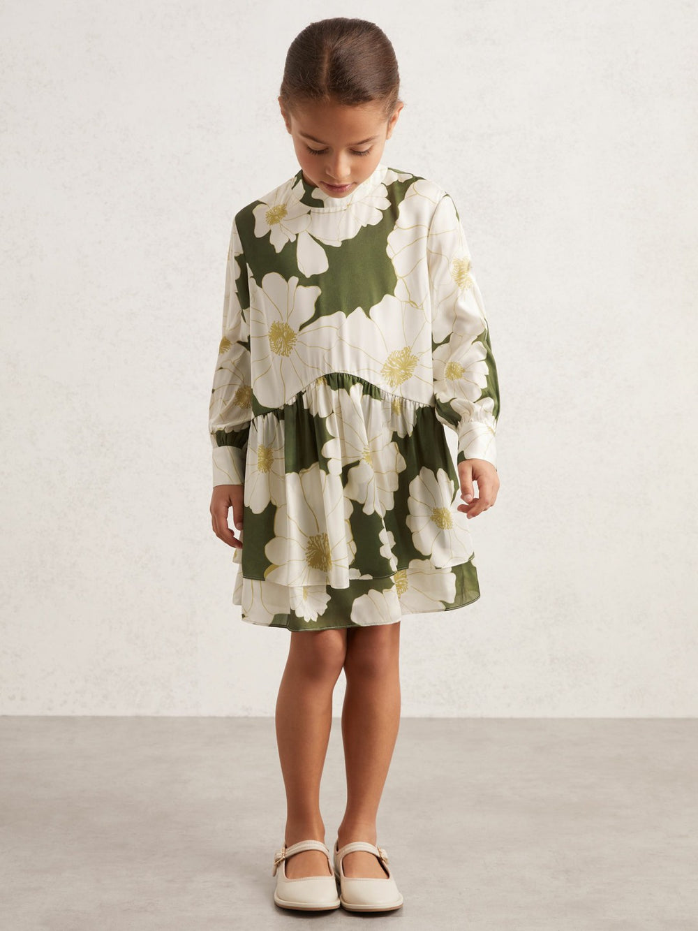 Children & Baby 9-13 yrs Floral-Print Swing Dress in Green