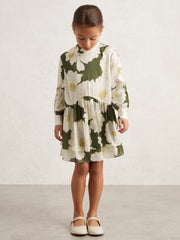 Children & Baby 9-13 yrs Floral-Print Swing Dress in Green