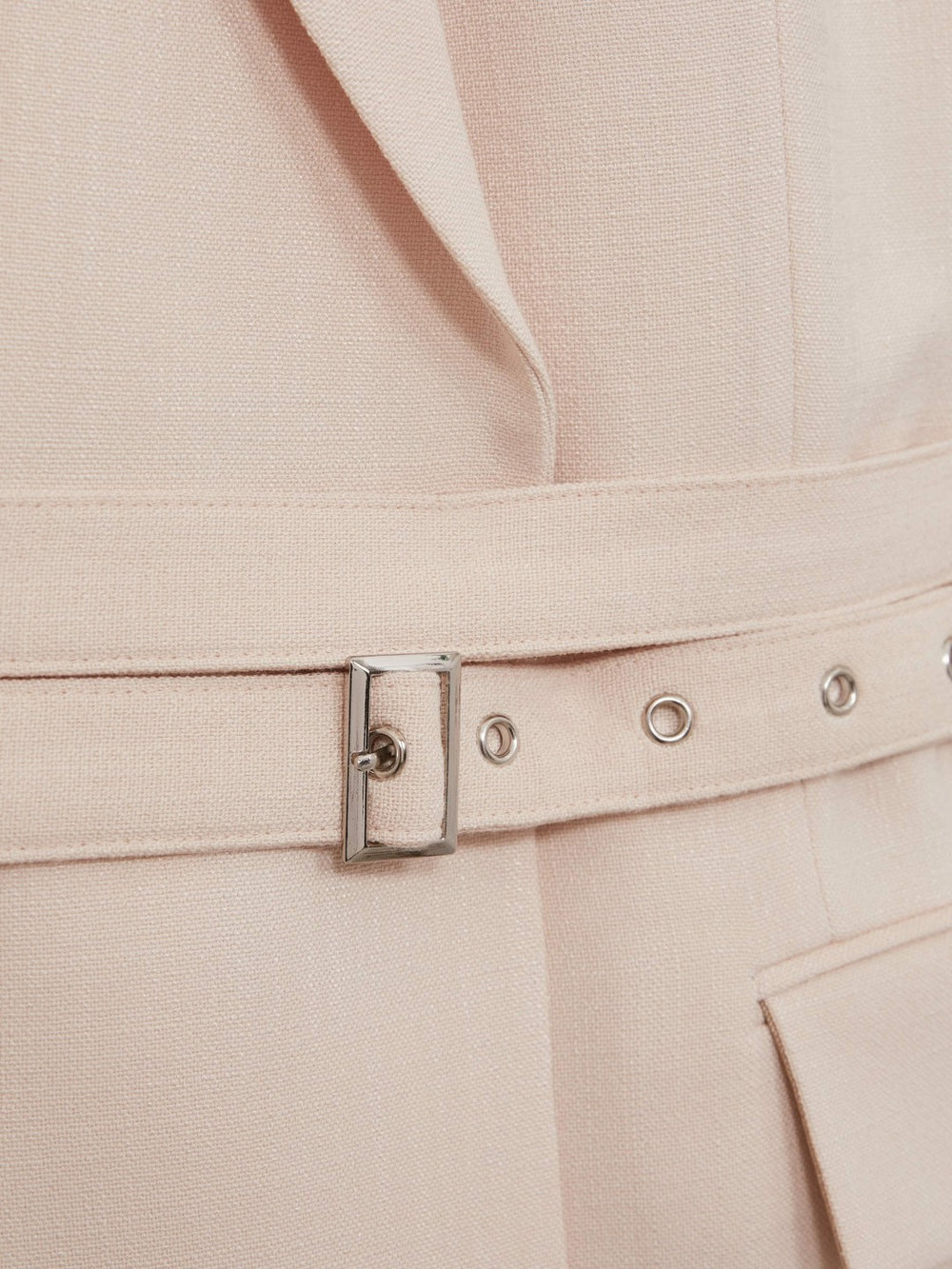 Women Single-Breasted Belted Suit Jacket in Pink