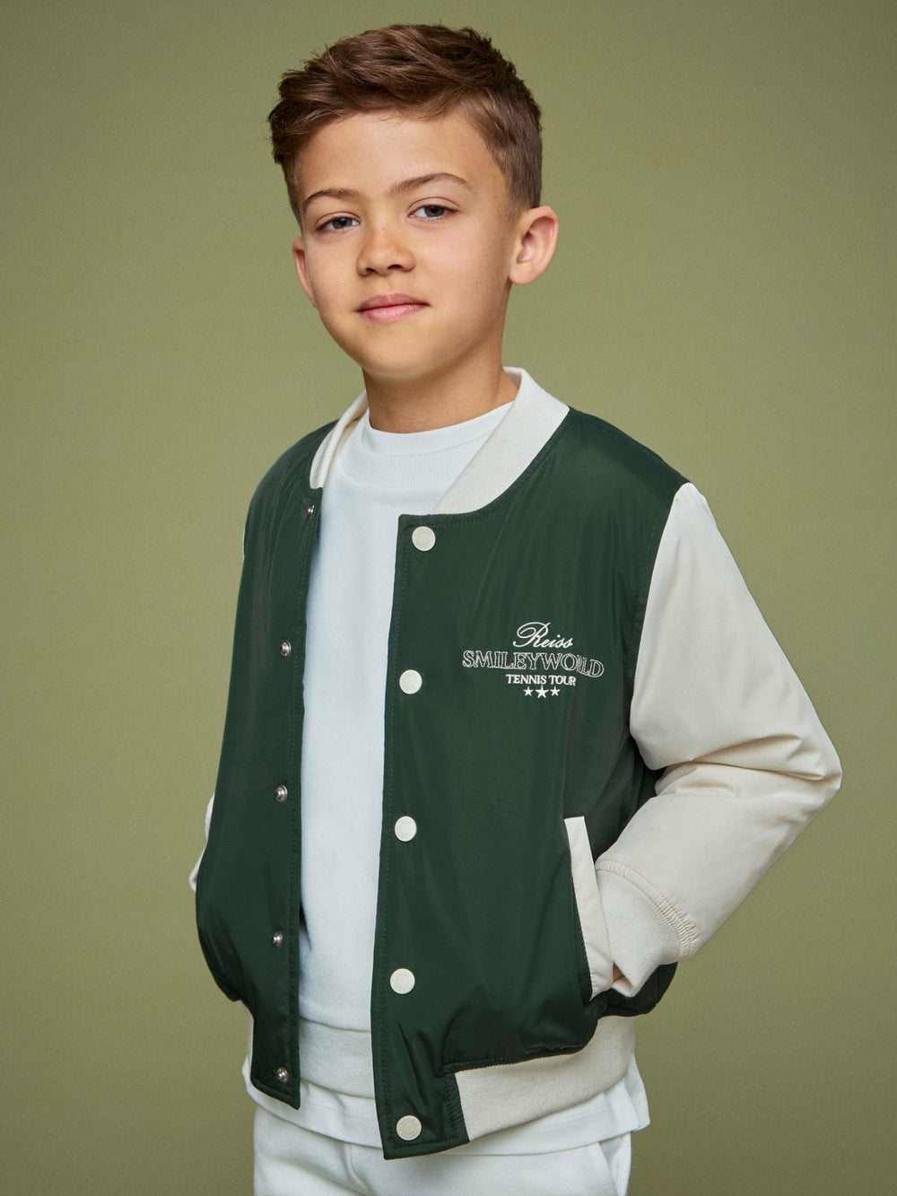 Children & Baby 9-13 yrs SmileyWorld Bomber Jacket in Dark Green