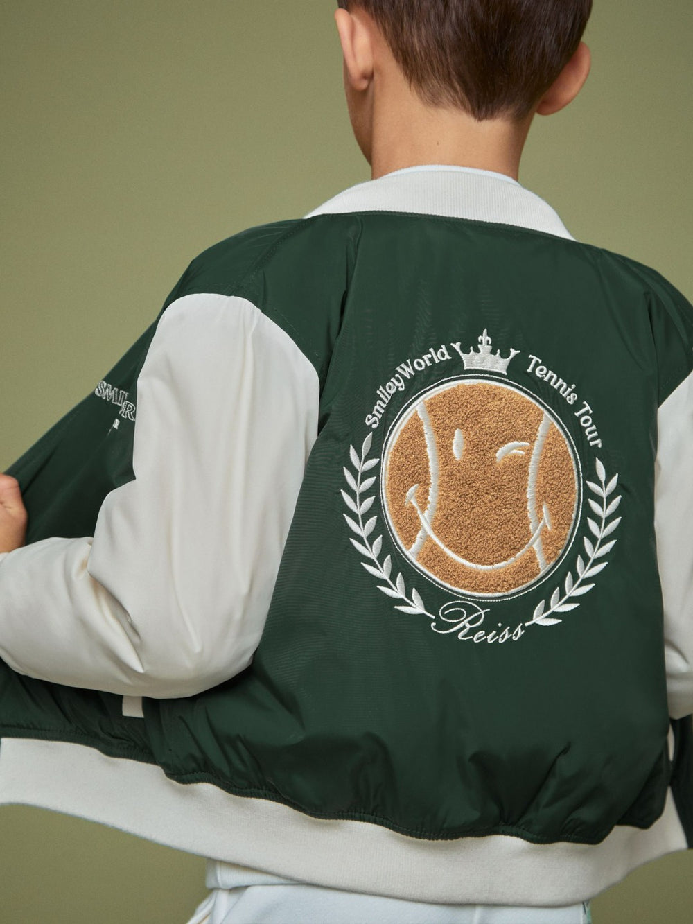 Children & Baby 13-14 yrs SmileyWorld Bomber Jacket in Dark Green