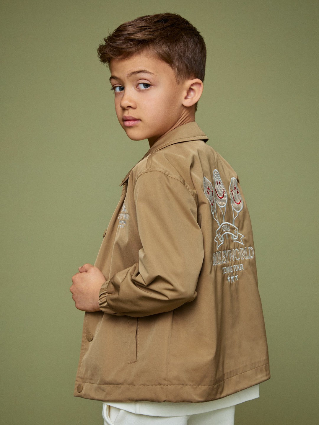 Children & Baby 9-13 yrs SmileyWorld Harrington Jacket in Stone