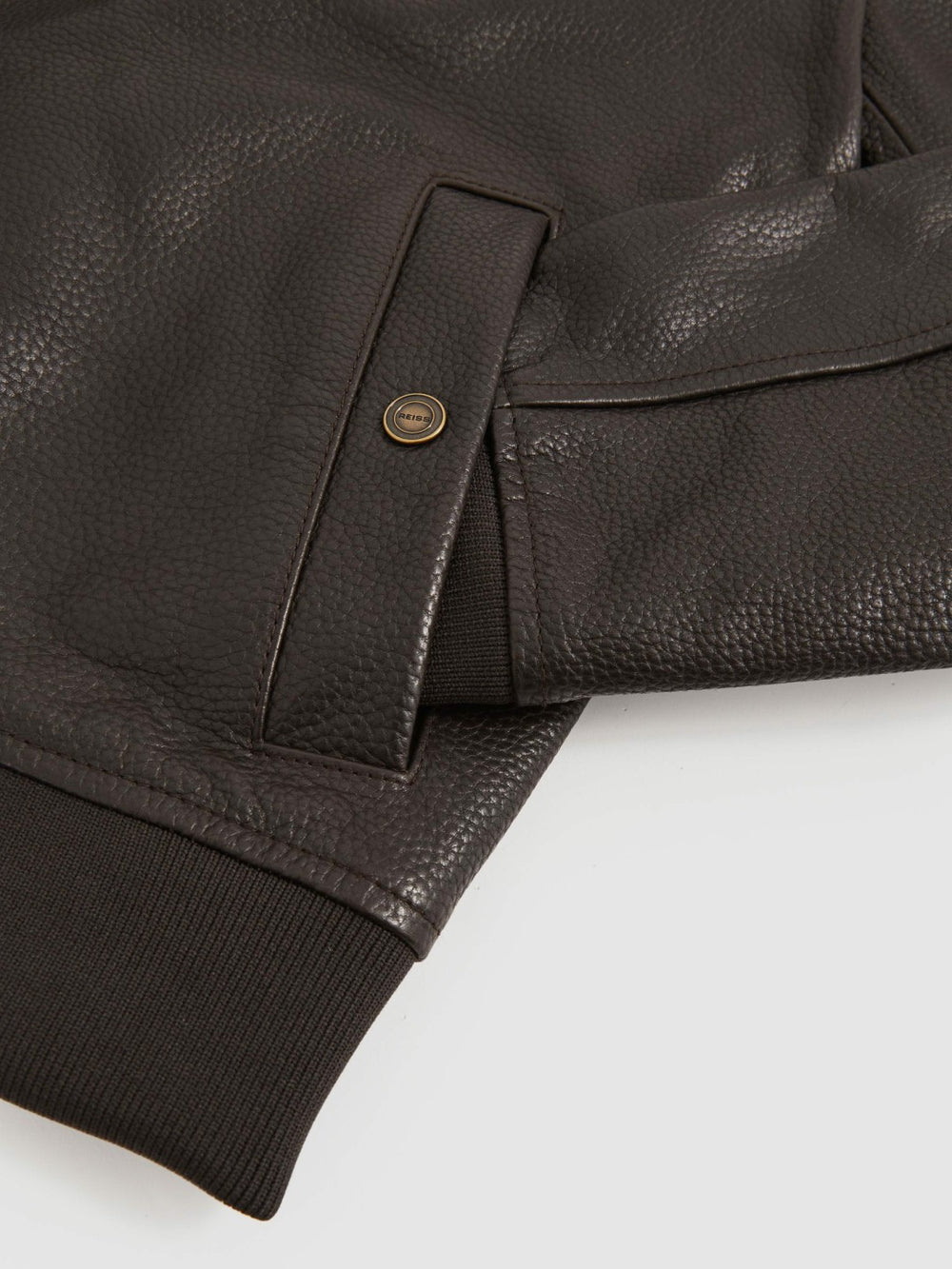 Men Leather Bomber Jacket in Brown