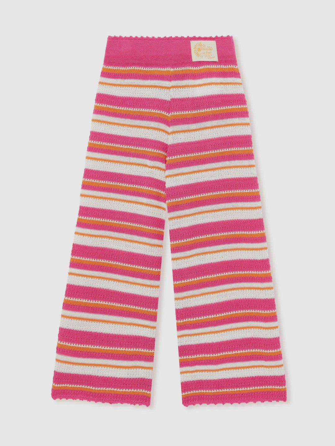 Children & Baby 4-9 yrs SmileyWorld Stripe Knit Trousers in Pink