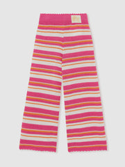Children & Baby 4-9 yrs SmileyWorld Stripe Knit Trousers in Pink