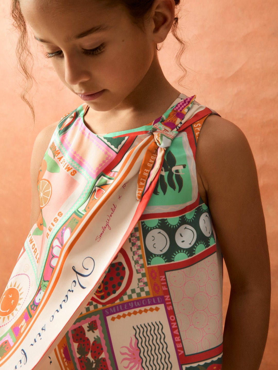 Children & Baby 4-9 yrs SmileyWorld Motif Print Top in Multi